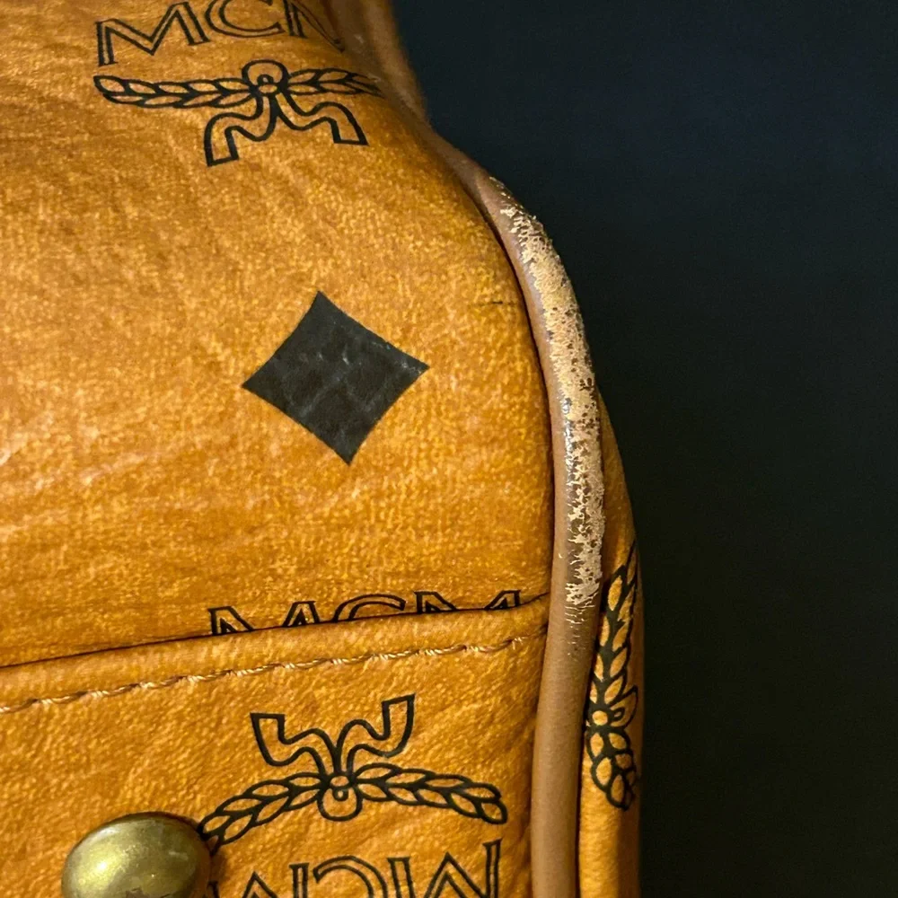 MCM Visetos Cognac Handbag - Picture 13 of 14